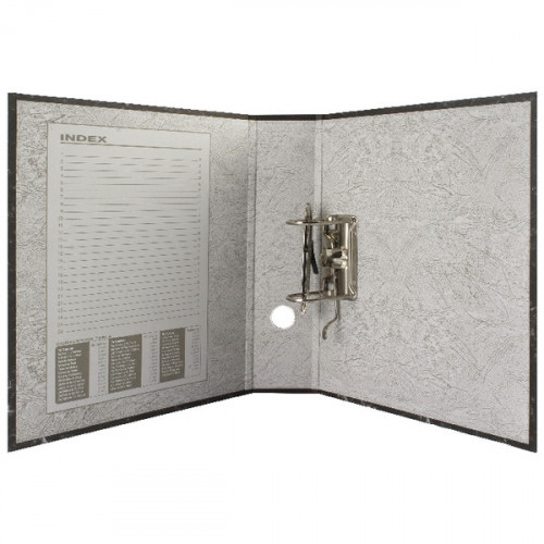 CHARCOAL A4 LEVER ARCH FILE PK10