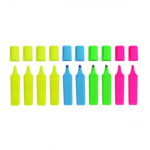 HIMARK HIGHLIGHTER PENS AST PK10