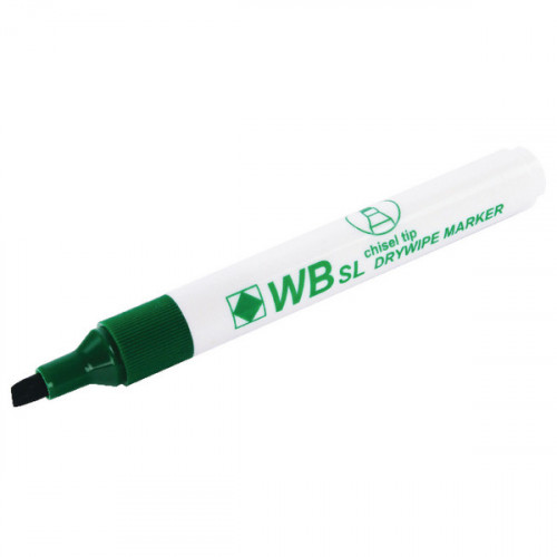 GREEN CHISEL WHITEBOARD MARKER PK10