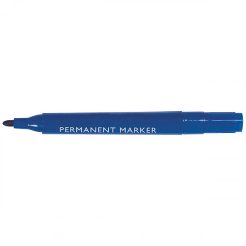 Blue Permanent Bullet Tip Marker (Pack of 10) WX26046