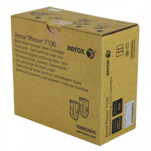 Xerox Phaser 7100 Black High Yield Toner (Pack of 2) 106R02605