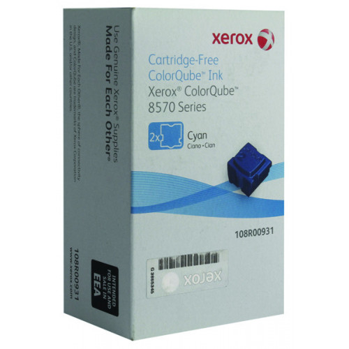 Xerox ColorQube 8570 Cyan Ink Stick 4.4K (Pack of 2) 108R00931