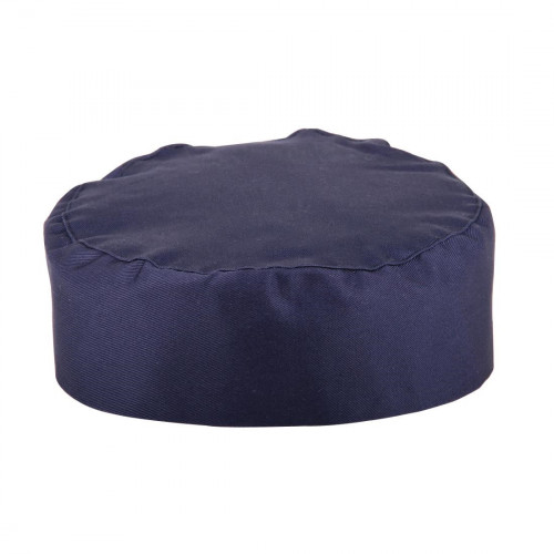Hat / White Chefs Clothing - Polycotton Chef skull cap - Navy blue - one size