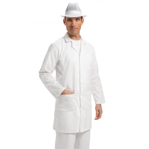 Whites Unisex Coat White Polycotton - Size M