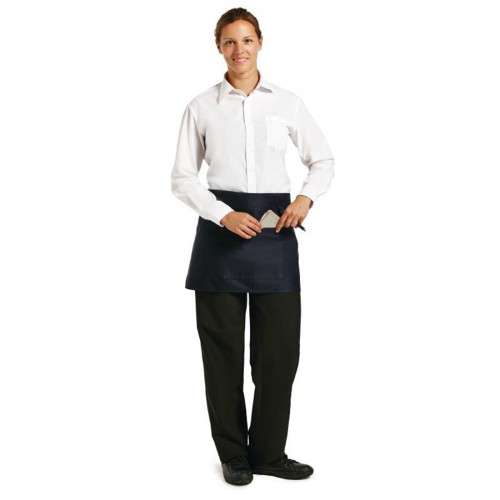 Chef Works Bistro Apron Navy Blue - 750x373mm