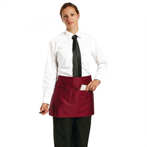 Chef Works Bistro Apron Burgundy - 750x373mm