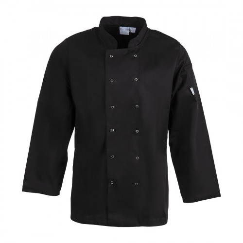Whites Vegas Chefs Jacket Long Sleeve Black - Size 5XL