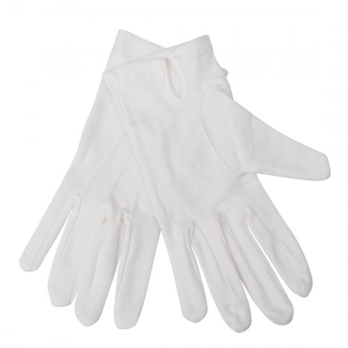Waiting Gloves Mens White 100% Cotton - Size M