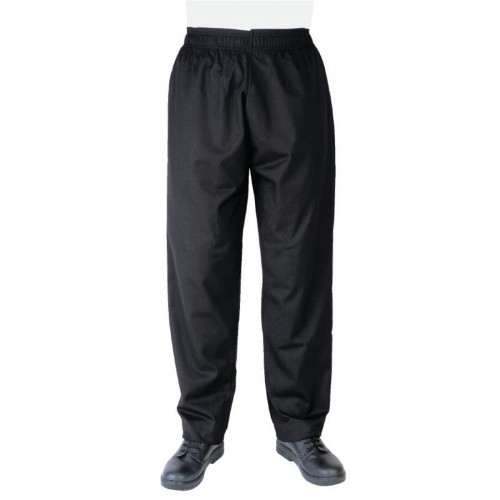 Vegas Chefs Trousers Black Polycotton - Size S