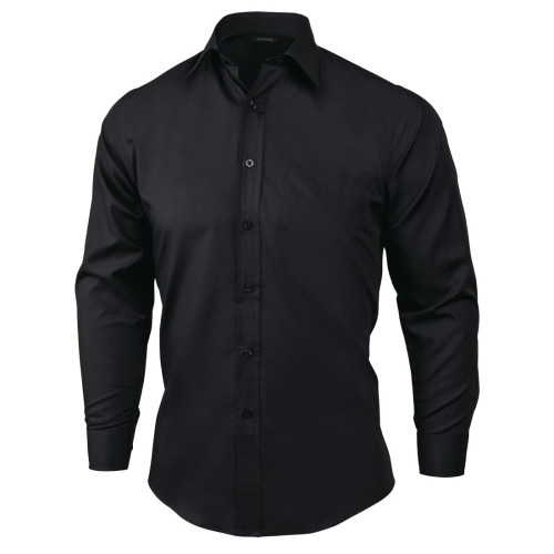 Uniform Works Mens Long Sleeve Shirt Black - Size XL