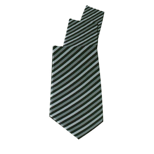 Uniform Works Grey Skinny Stripe Tie