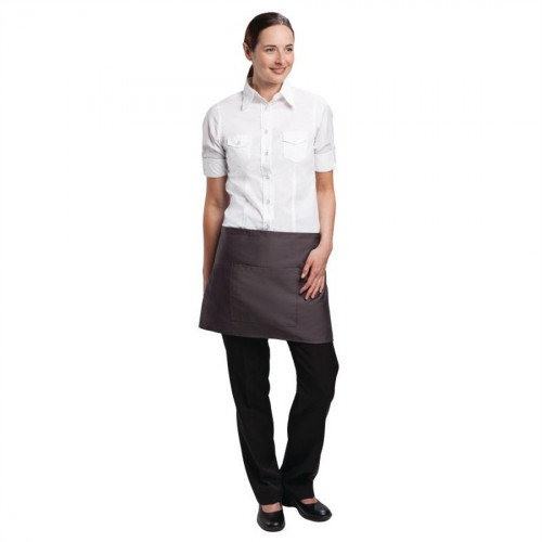 Uniform Works Bistro Apron Charcoal - 750x373mm