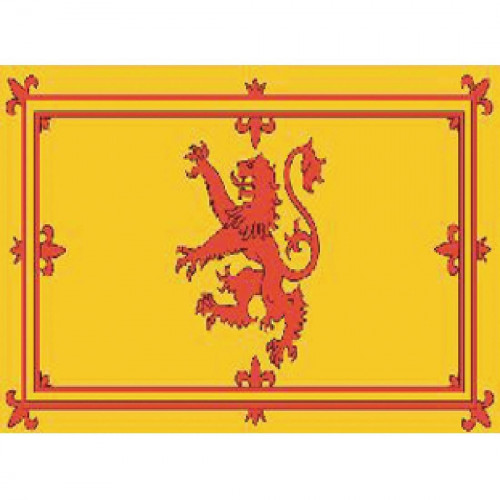 Embroidery Crossed Flags Royal Lion