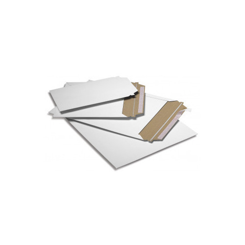 White Cardboard Envelopes 614x434mm with Short Edge Opening and S/A Strip Per 50