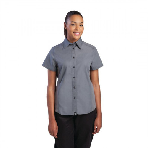 Chef Works Ladies Grey Cool Vent Chef Shirt Polycotton - Size XXL (B2B)