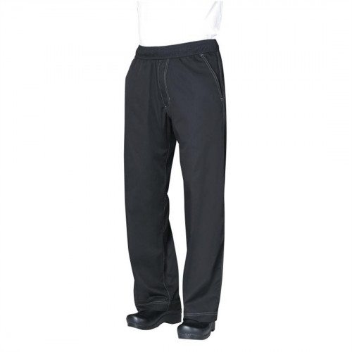 Chef Works Cool Vent Baggy Pants Black - Size XS