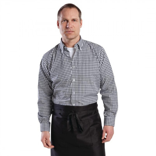 Chef Works Mens Black Gingham Shirt - Size M (B2B)