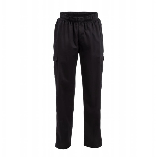 Chef Works Unisex Slim Fit Cargo Chefs Trousers Black M