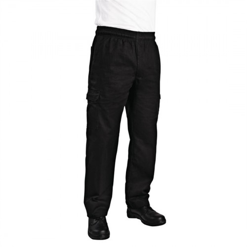 Chef Works Slim Fit Cargo Pant Black - Size XXL