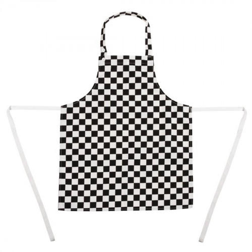 Childrens Black & White Check Apron