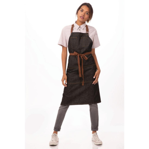 Chef Works Memphis Bib Apron Black