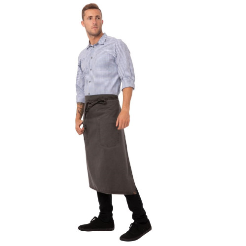 Chef Works Dorset Antique Bistro Apron Pewter