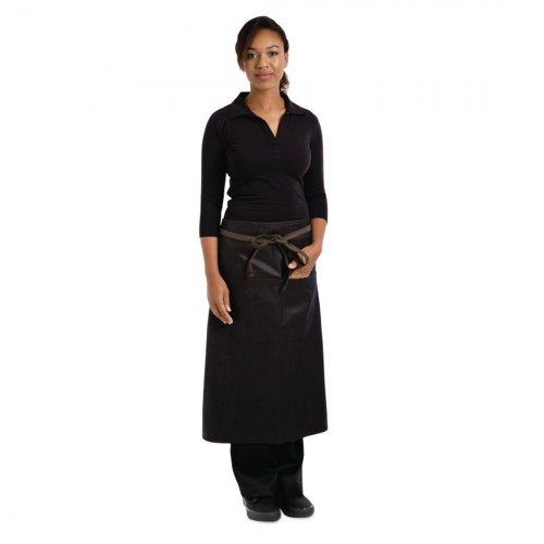Chef Works Wet Look Boulder Bistro Apron Brown/Black
