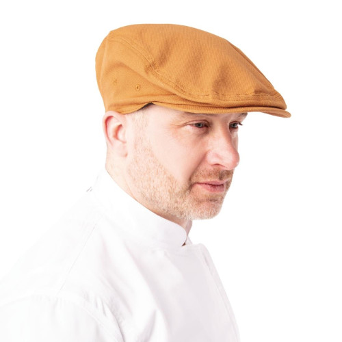 Chef Works Pigment Dye Canvas Drivers Cap Nutmeg - Size S-M (B2B)