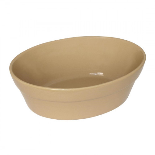 DISH / OLYMPIA EARTHEWARE OVAL PIE BOWL - 61(H)x 180(W)x 133(D)mm(7.25"approx) -PER BOX OF 6 - C109