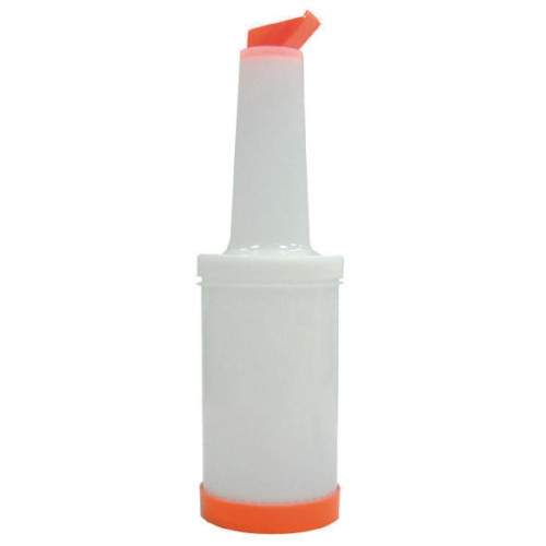 CONTAINER /BAR POURER - 1 LITRE -ORANGE POURING CONTAINER - PLASTIC - C176 - PER EACH