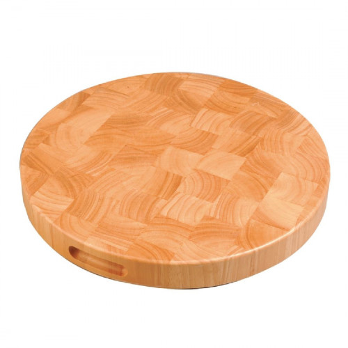 Vogue Round Wooden Chopping Board - 400 dia x 45mmH