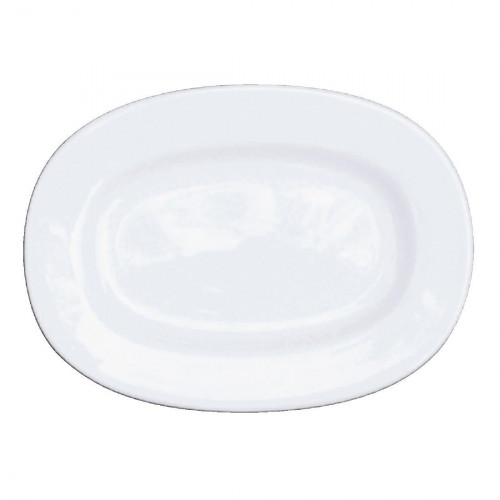 Alchemy White Rimmed Oval Dish 11" (Box 6) (Direct)