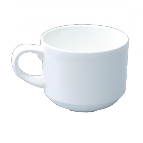 Alchemy White Coffee Cup Stacking 6oz (Box 24) (Direct)