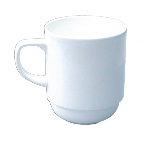 MUG /CHURCHILL -PLAIN WHITEWARE - WHITE CAFÃ‰ CUP- 4oz- PER BOX OF 24 - W885