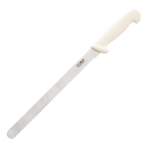 Hygiplas Slicer Serrated White - 12"