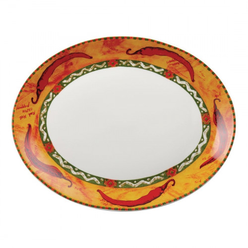 Salsa Oval Dish 14" (Box 12) (Direct)