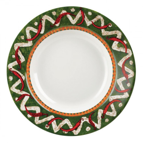 Salsa Rimmed Pasta Plate (Box 12) (Direct)