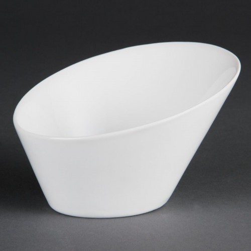 Olympia Whiteware Oval Sloping Bowl - 153x135mm 6x5.4" 335ml (Box 4)