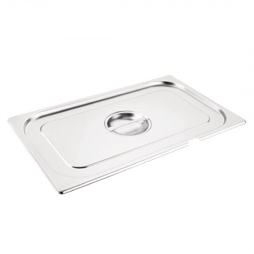 Vogue St/St GN Notched Lid - 1/1