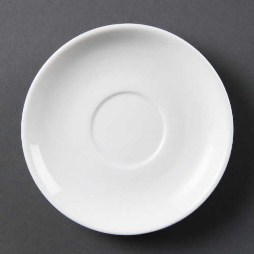 SAUCER / OLYMPIA - WHITE SAUCER - 6" - BOX OF 12 - CB468