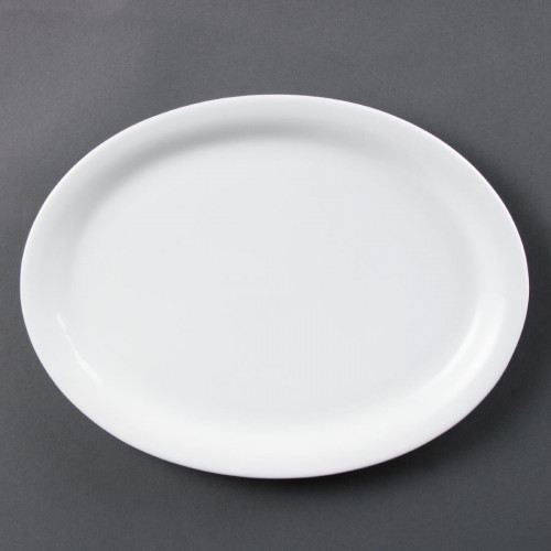 Olympia Whiteware Oval Plate/Platter - 295mm 11.5" (Box 6)
