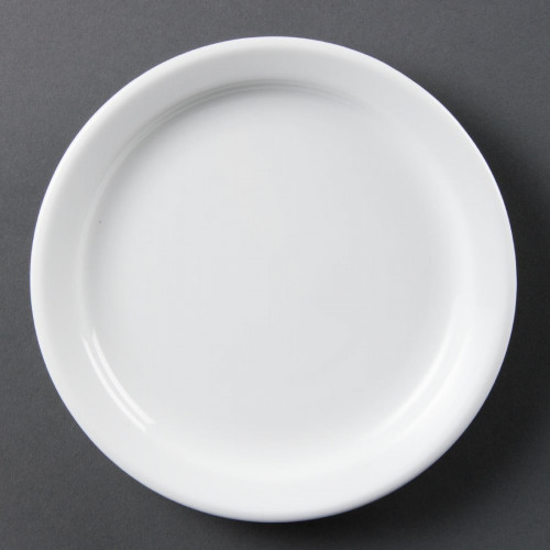 PLATE / OLYMPIA - NARROW RIMMED PLATE - 7" - PER BOX OF 12 - CB487