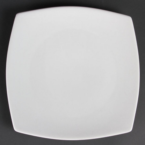 Olympia Whiteware Rounded Square Plate - 27cm 10 3/4" (Box 6)