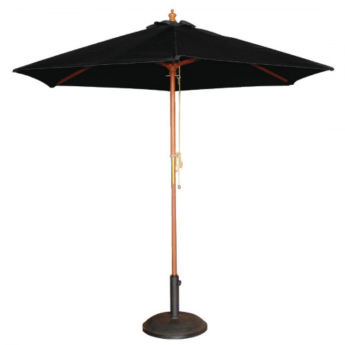 Bolero Black Round - 3m Pulley Parasol
