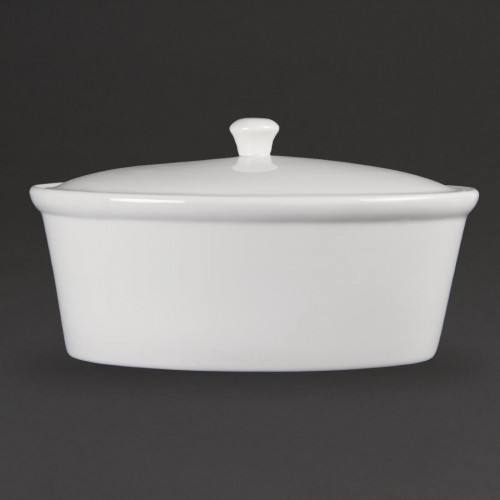 Olympia White Cookware Oval Pot & Lid - 262x188x155 (Single)