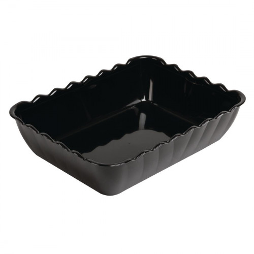 Kristallon Large Salad Crock Black SAN - 4.25Ltr 335x255x85mm