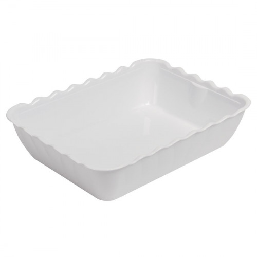 Kristallon Large Salad Crock White SAN - 4.25Ltr 335x255x85mm
