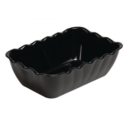 Kristallon Medium Salad Crock Black SAN - 2Ltr 260x175x85mm