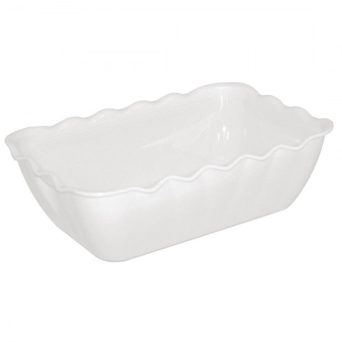 Kristallon Medium Salad Crock White SAN - 2Ltr 260x175x85mm