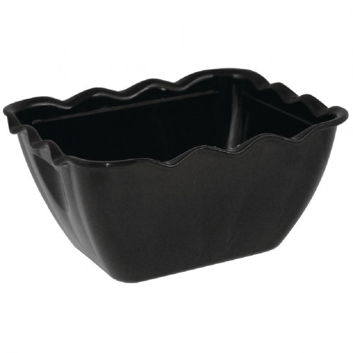 Kristallon Small Salad Crock Black SAN - 0.75Ltr 165x135x85mm